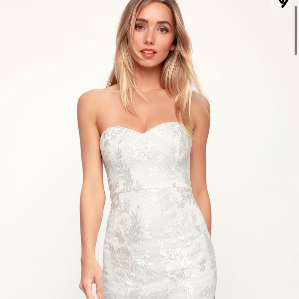White midi dress